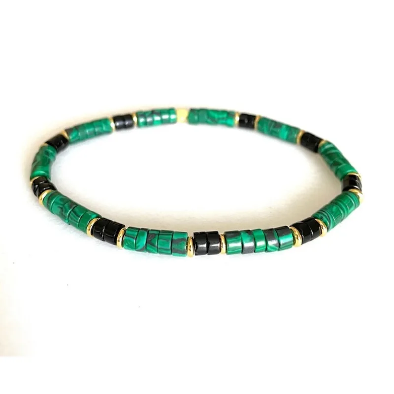 Green malachite bracelet,