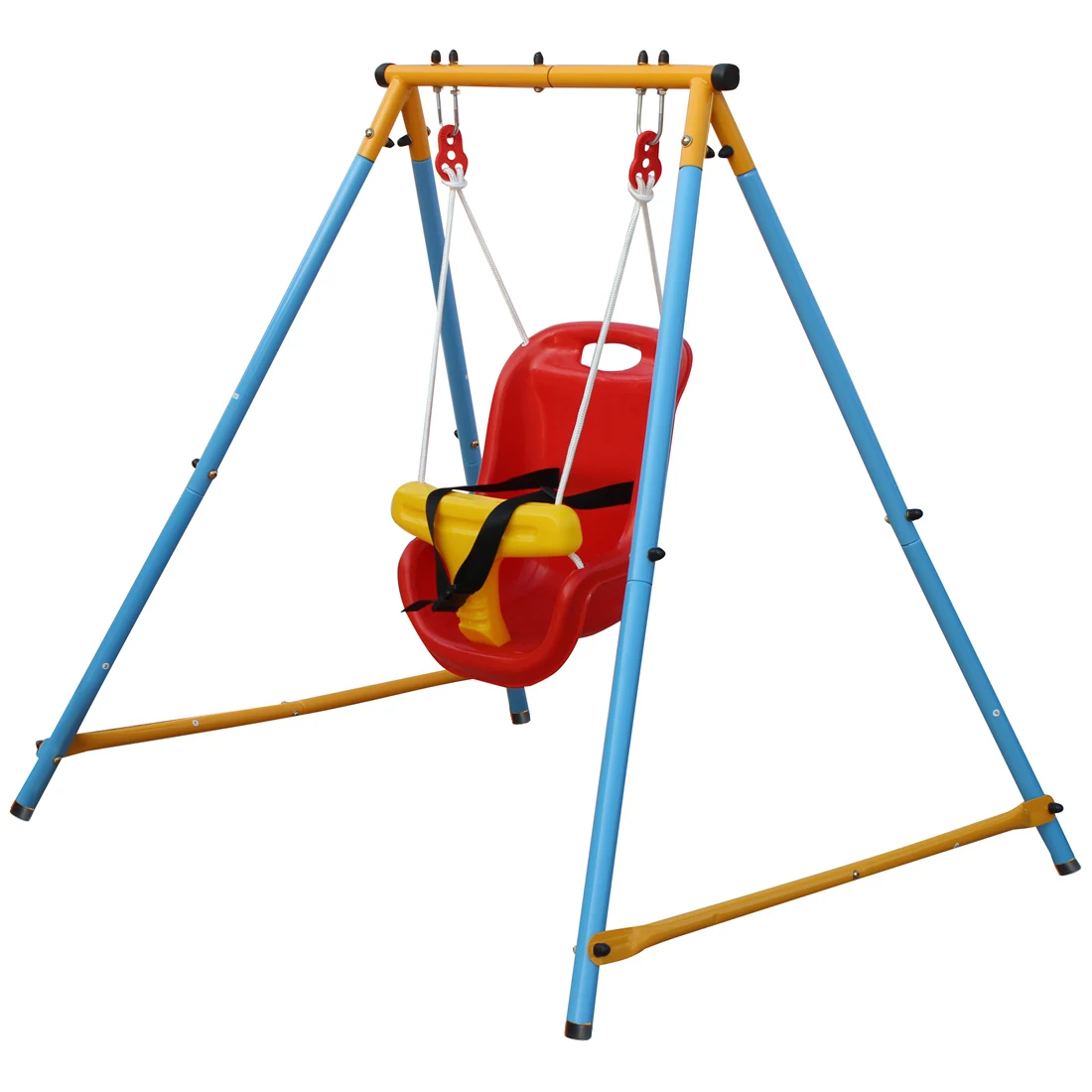 Swing Set com cinto de segurança para bebês, Metal Swing para crianças, interior e exterior, quintal