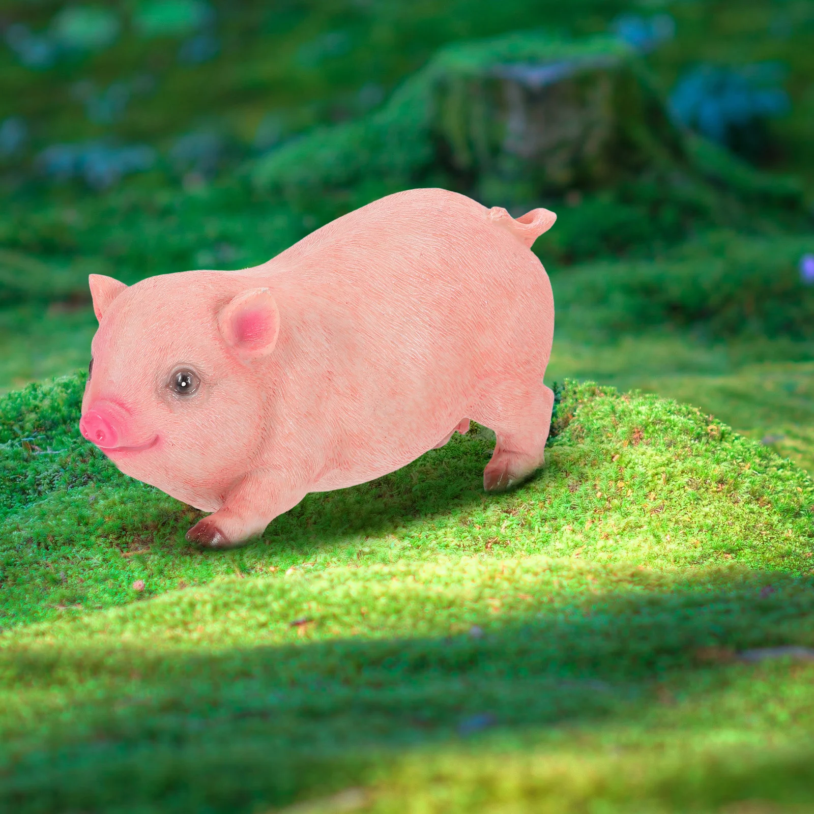 

71x35x39 Inches Resin Pig Statue Lovely Animal Sculpture for Garden Yard Outdoor Decor Lawn Ornament Animal Statue