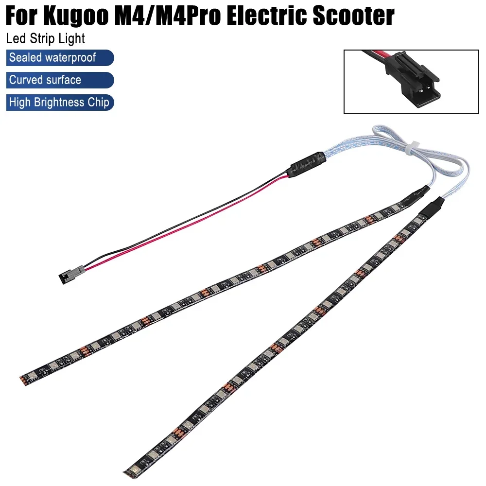 Flashlight Light LED Strip for Kugoo M4 /M4 Pro Waterproof Night Warning Lights Parts Replacement Electric Scooter Accessories
