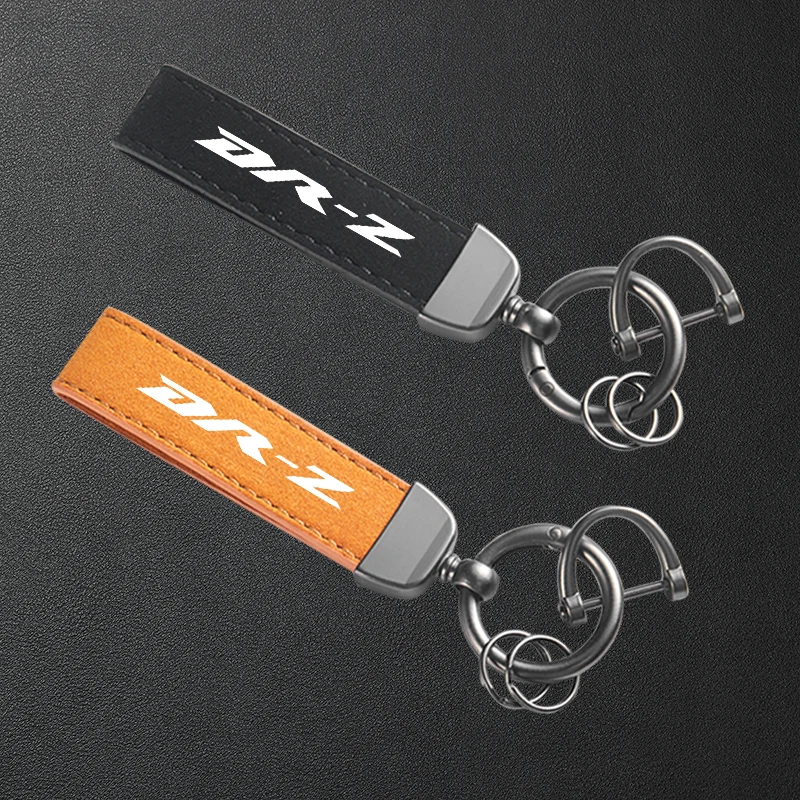 

For Suzuki DR-Z DR-Z400SM DRZ 400SM DRZ400 SM Motorcycle Keyring High-Grade Leather Suede Keychain Accessories