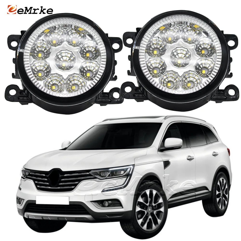 

Car Styling 9-Pieces Led Fog Lamp H11 12V Halogen Fog Lights DRL for Renault Koleos 2 Mk2 2016 2017 2018 for Samsung QM6 HZG