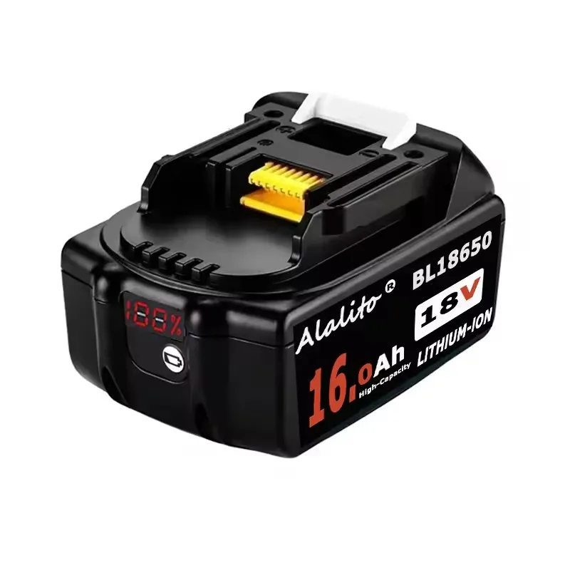 Batterie lithium-ion aste avec écran LED, Makita 18V, 16Ah, BL1840, BL1850, BL1830, 16000mAh, Nouveau