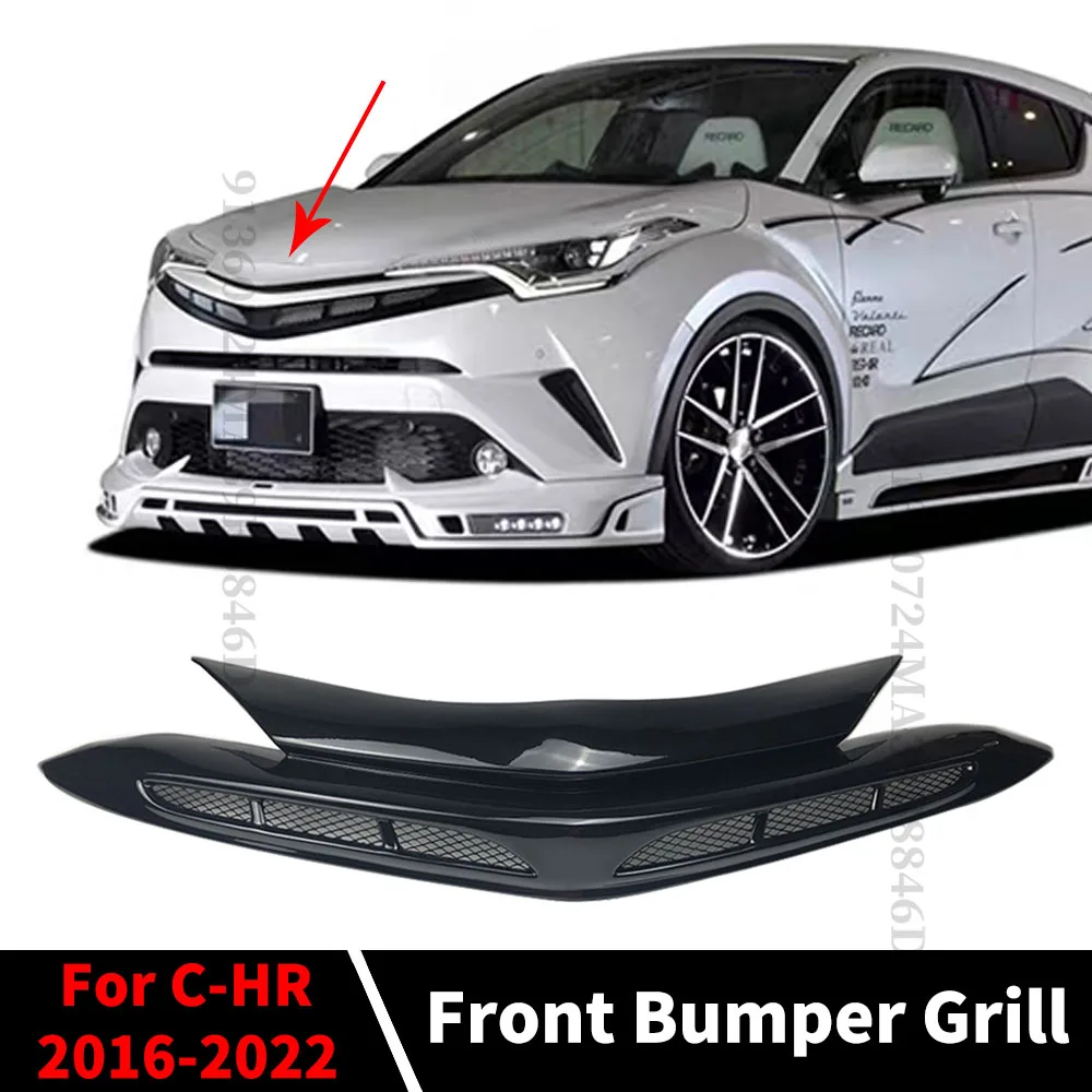 

Center Front Inlet Grille Racing Bumper Hood Grill Mesh Refit Tuning For TOYOTA CHR C-HR 2016 2017 2018 2019 2020 2021 2022 Trim