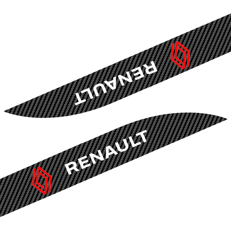 2pcs Car Door Side Skirt Car Body Decal Carbon Fiber Sticker For Renault Megane 2 3 4 Twingo Clio Talisman Captur Trafic Kwid - view 3