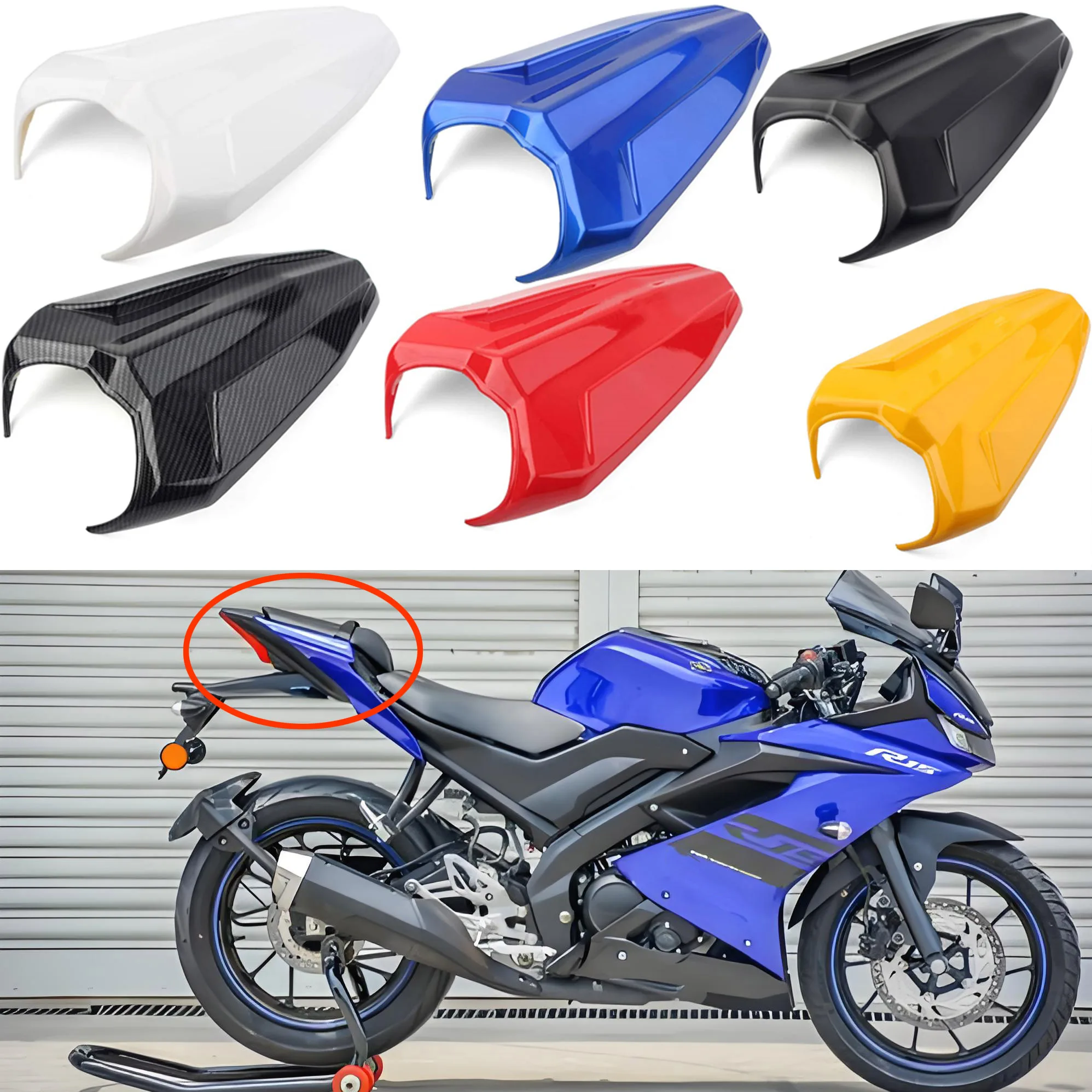 

Motorcycle Rear Seat Cover Cowl Fairing Fit For Yamaha YZF-R15V3 2019-2020 2019 2020