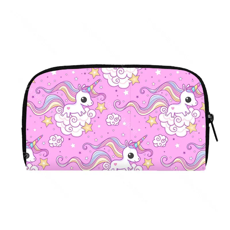 Dompet wanita dompet Unicorn tempat kartu dompet koin tas tangan perempuan dompet uang receh dompet anak-anak tas Make up kartun