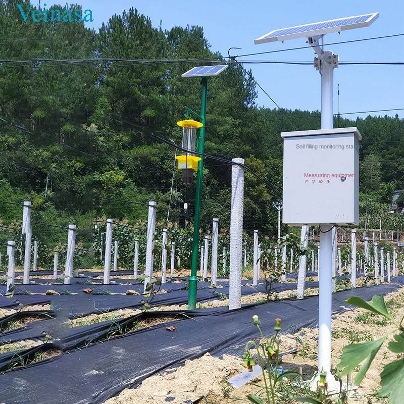 Automatic Weather Station AWS807 for Apartment Floor Area Seven Elements Wind Speed Wind Direction Temperature Light Intensity