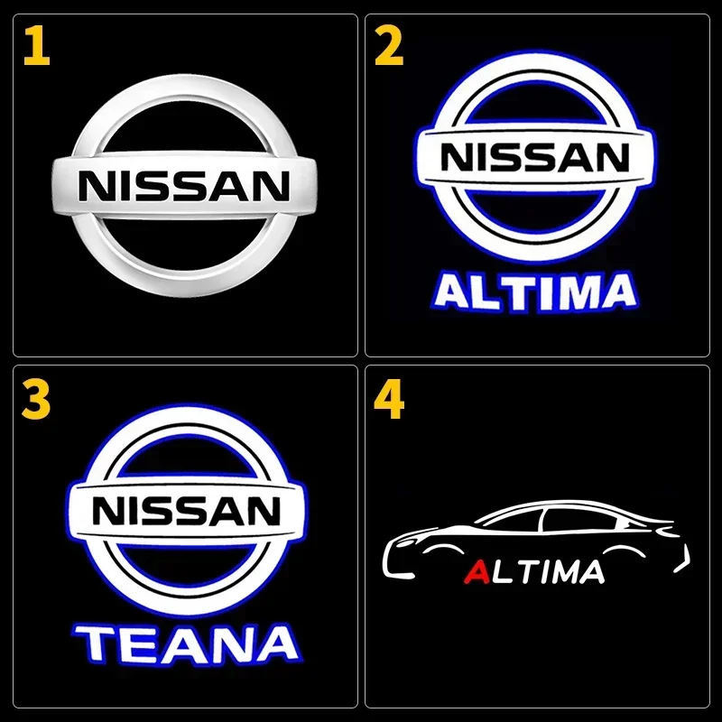 2 قطعة LED باب السيارة ترحيب شعار ضوء LED مصباح لنيسان Teana ألتيما كوبيه سيدان ماكسيما أمادار تيتان كويست أرمادا
