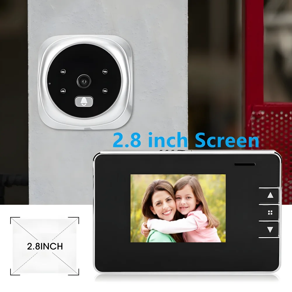 2.8 Inch Digital Peephole Door Camera IR Night Vision Magic Eye Smart Video Doorbell Ring Door Eye Camera Security Protection