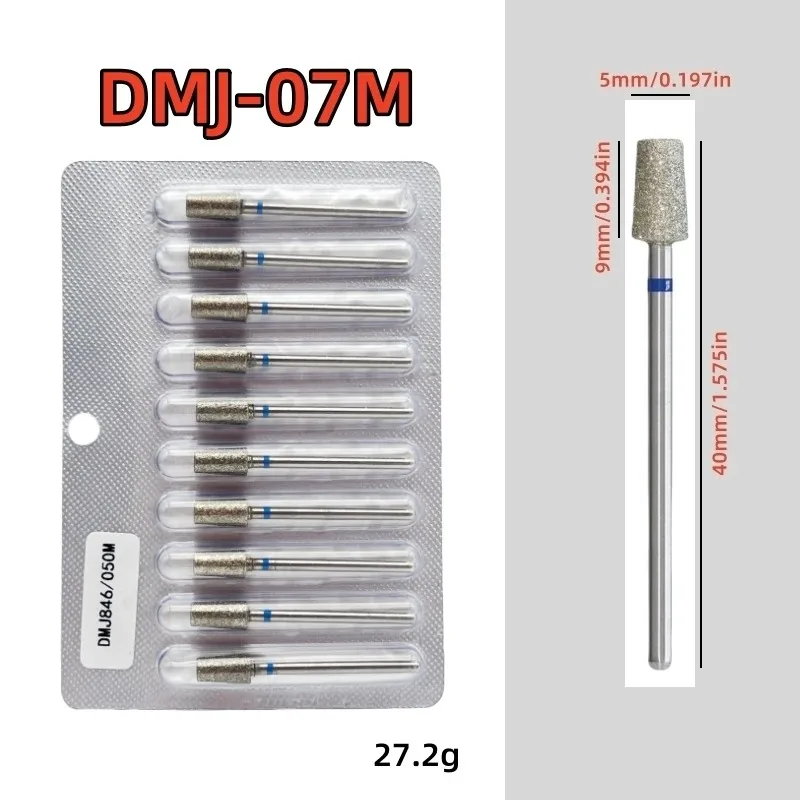 10-teiliges Diamant-Nagelbohrer-Set, Diamant-Fräser für Maniküre, 3/32 Zoll, elektrische Nagelfeile, Nagelhautentferner-Werkzeug – Detail 17