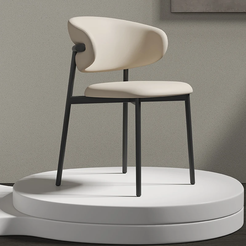 

Designer Modern Dining Chairs White Upholstered Comfortable Dining Chairs Portable Luxury Esszimer Stuhl Dining Room Furniture