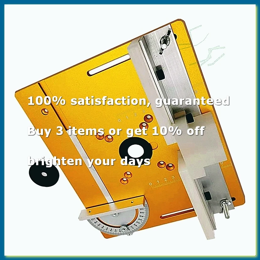 Router Table Insert Plate W/Miter Gauge for Woodworking Table Saw Multifunctional Trimmer Engraving Machine
