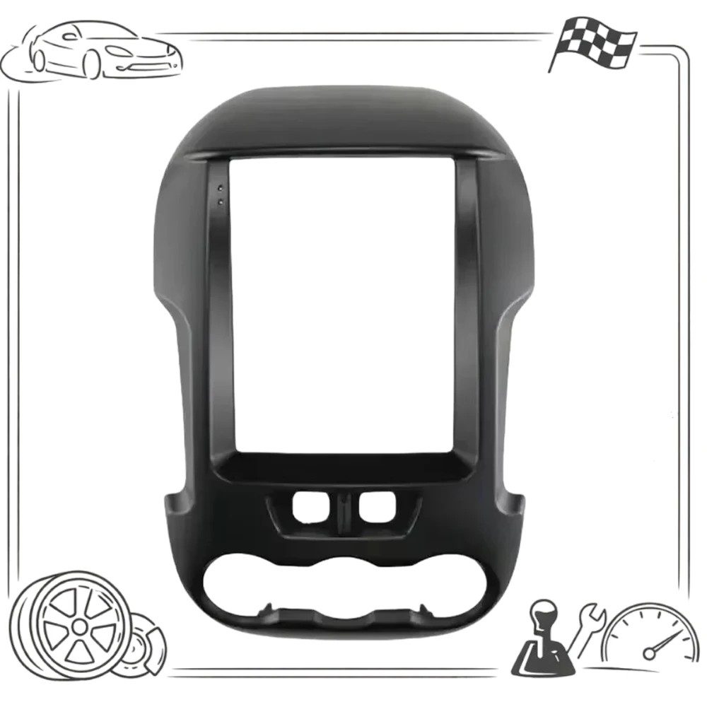 9,7 Zoll 2-DIN Autoradio-Fassadenrahmen im Tesla-Stil für FORD RANGER 2012-2015 Multimedia-Video-Navigations-DVD-Player-Verkleidung – Detail 8