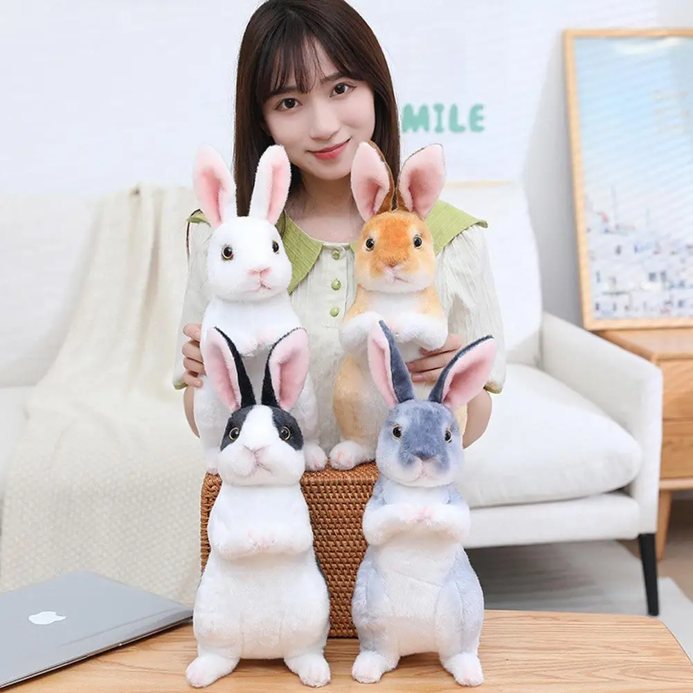 

Simulation Rabbit Plush Fur Realistic Kawaii Animal Home Easter Children's Rabbit Bunny Model Rabbit Toy Gift Decorati E1j6