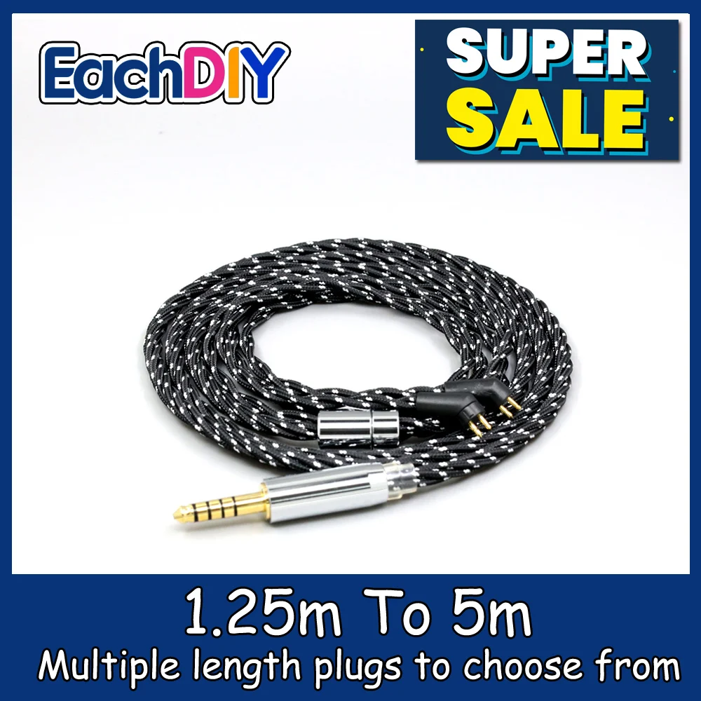 

OCC Mixed OFC Twisting Nylon Earphone Cable For Etymotic ER4B ER4PT ER4S ER6I ER4 2pin LN008721