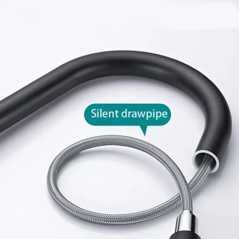 Stainless steel kitchen faucet single hole pull-out spout kitchen sink faucet flow nozzle 360 ​​rotating cleaning faucet2025 NEW