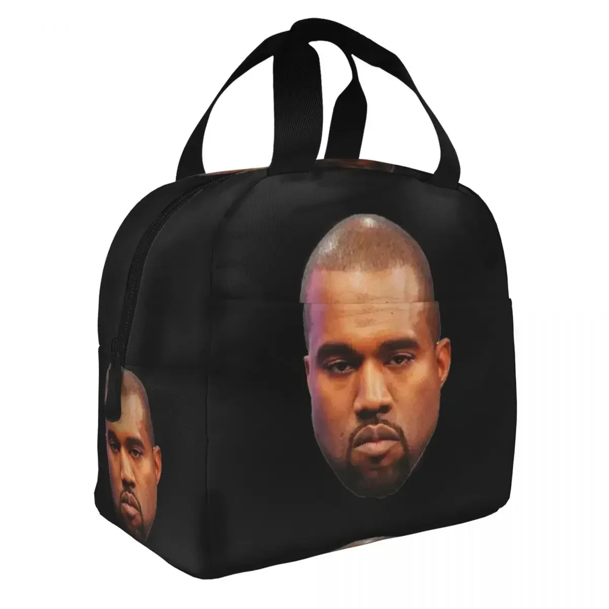 Bolsas de almuerzo con aislamiento facial Kanye West Meme, bolsa térmica, contenedor de almuerzo, bolsa grande divertida, bolsa Bento, viaje universitario