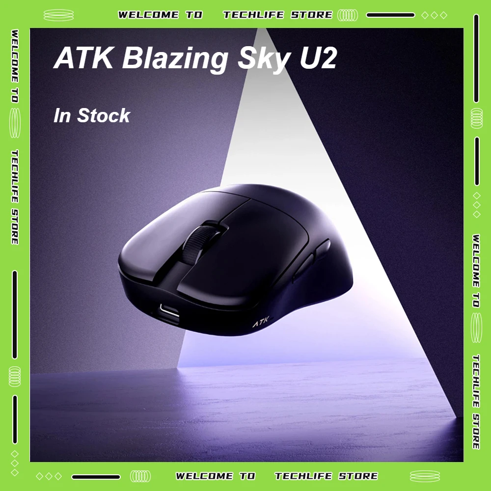 

ATK BlazingSky U2 Tri-Mode Wireless Gaming Mouse 44g Ultra-Lightweight PAW3950 Sensor 26000DPI RGB Macro Esports Peripheral