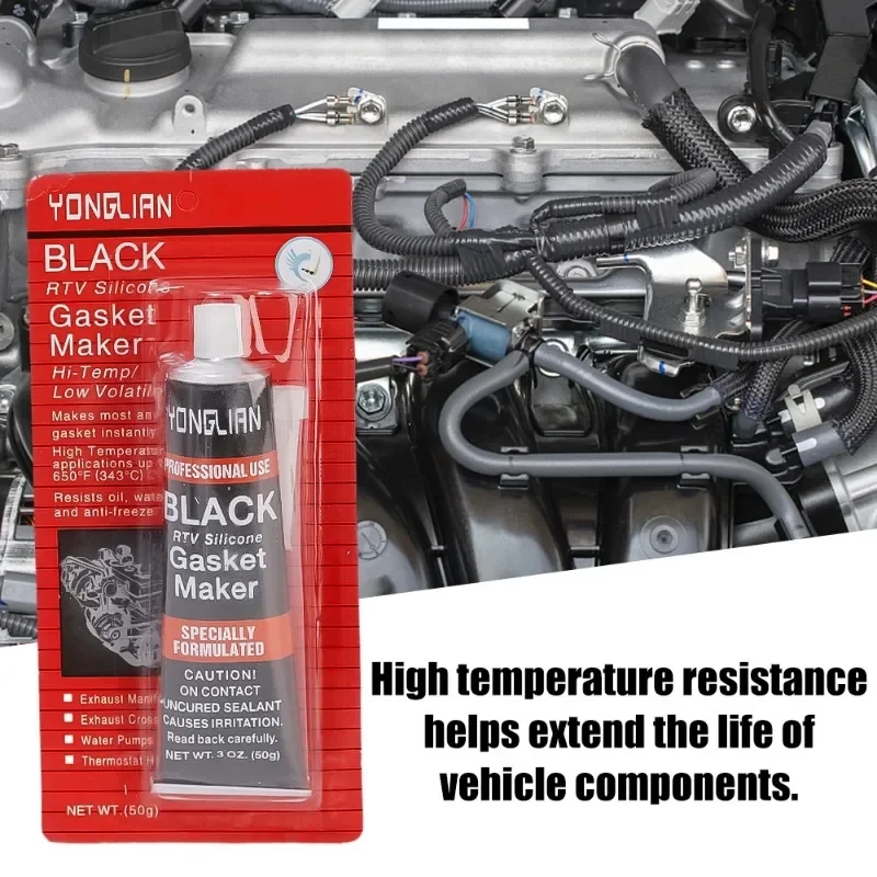 Automotive Gasket Sealant Liquid Gasket Sealer Engine Sealants Black Liquid Gasket Sealer Oil Resistant Gasket-Free Car Sealant