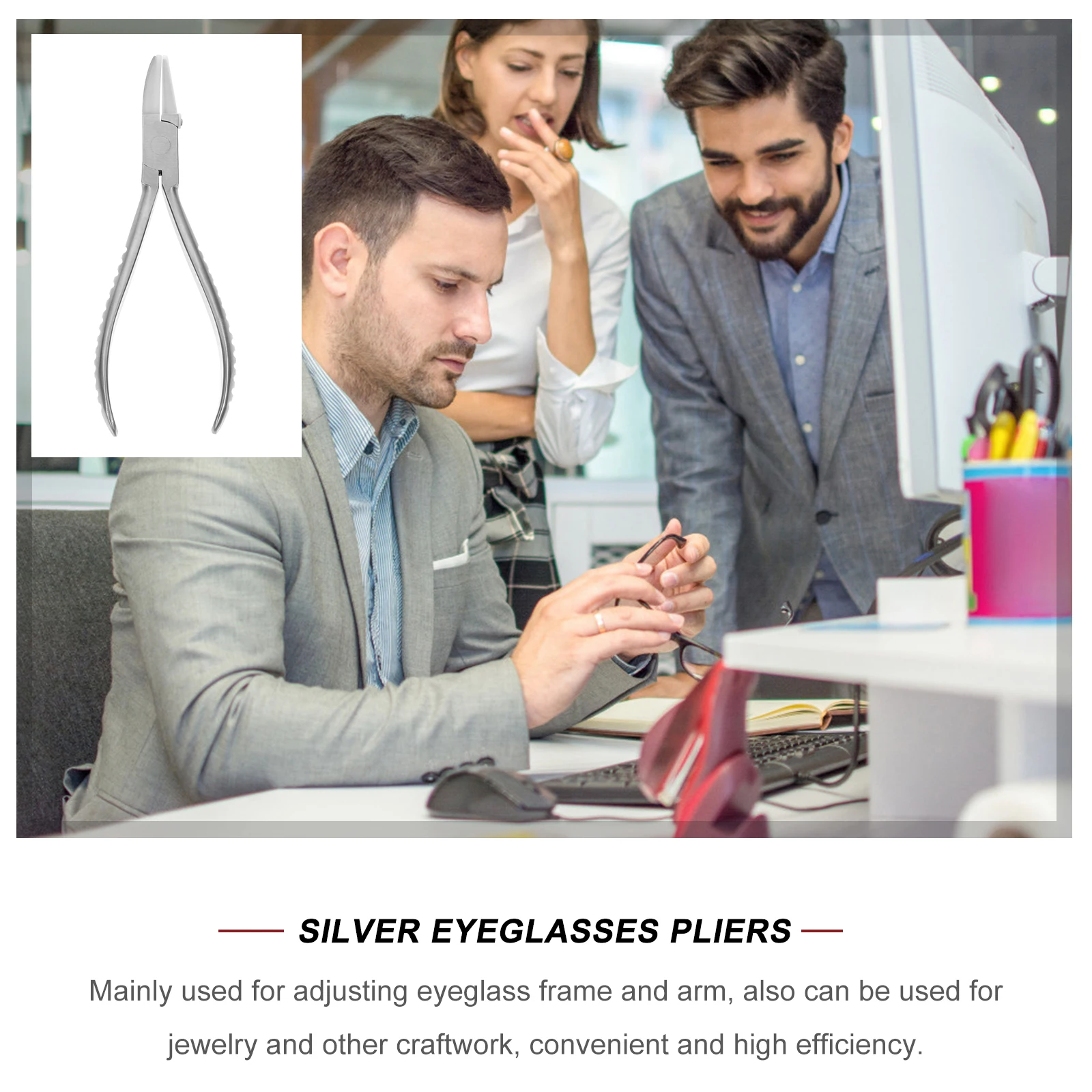 1 Pc Silver Flat Ja…