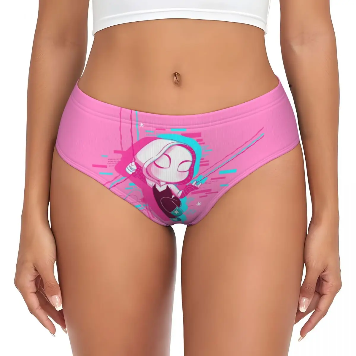 Benutzerdefinierte Gwen Super Hero kurze Höschen Frauen Komfort Stretch Spider Man heiße süße Unterwäsche