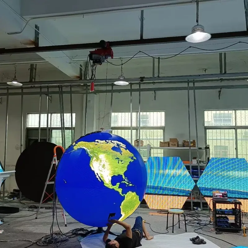 Flexible Programmable Rollable LED Display Screen Panels Flex Sphere Curve Spherical Modules for Advertising