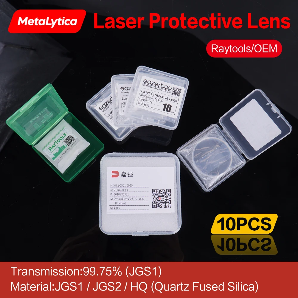 

Original Raytools Laser Protection Lens 20x2 24.9x1.5 27.9x4.1 30x5 37x7mm for BT240S BM111 BM114 Laser Cutting Head Lens