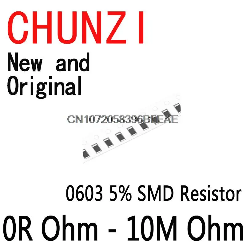 

100 шт. SMD резистор 0603 5% 0R ~ 10M 1/10W 0 1 10 100 150 220 330 470 Ом 1K 2,2 K 10K 100K 1M 0R 1R 10R 100R 150R 220R 330R 470R