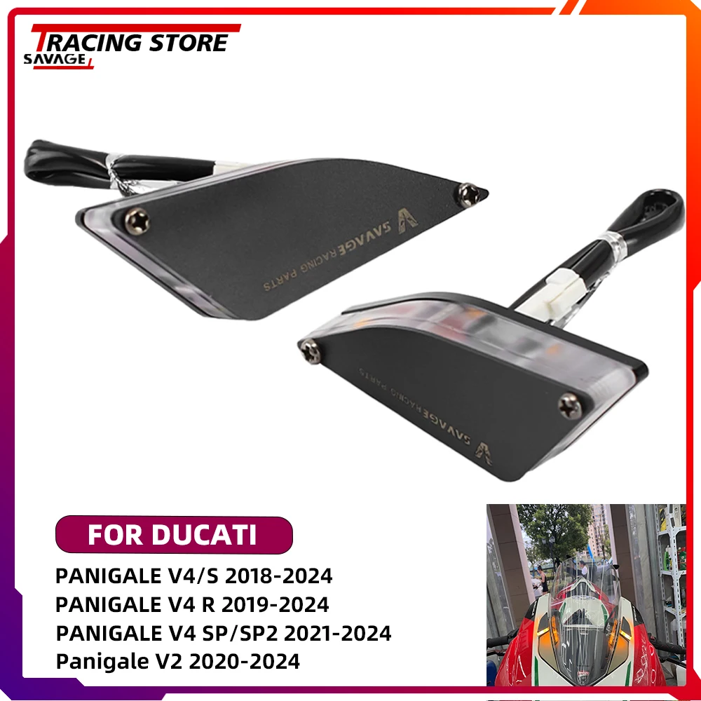 

2024, невидимый указатель поворота, зеркальная базовая пластина для Ducati Panigale V4/S/R/SP/SP2 V2, индикатор, мигалка, аксессуары для мотоциклов