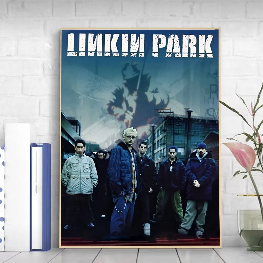 Band L-Linkin Cool P-Park Poster Self-adhesive Art Poster Retro Kraft Paper Sticker DIY Room Bar Cafe Vintage Decorative