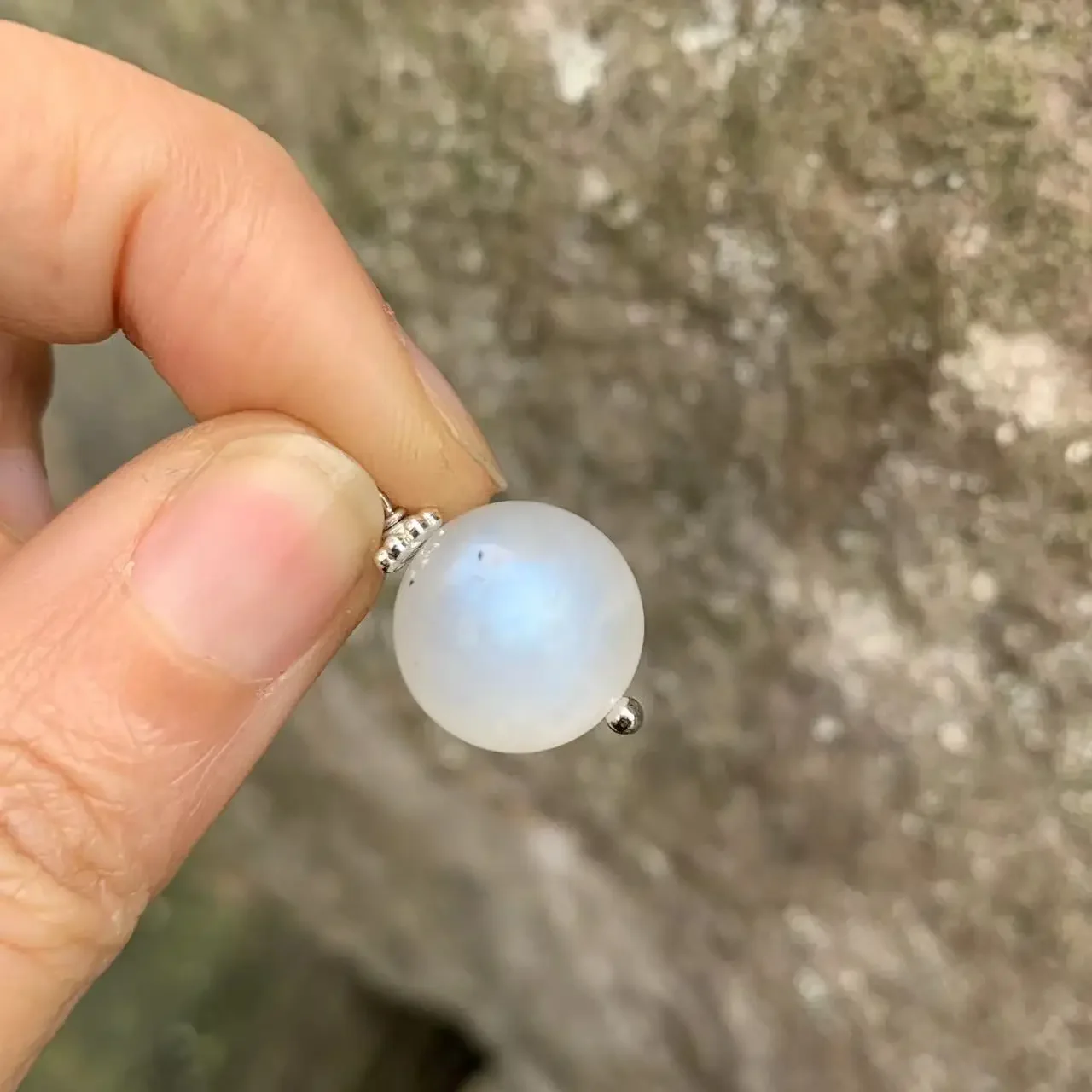 11MM Natural Blue Moonstone Pendant Necklace Fine Jewelry Stones Healing Energy Gift Lucky Jewelry