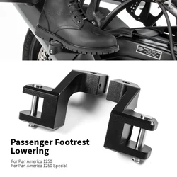 For RA1250 PA1250 Pan America 1250 S Special Passenger Footrest Lowering Relocation Rider Foot Pegs Footpeg Lowering Kit
