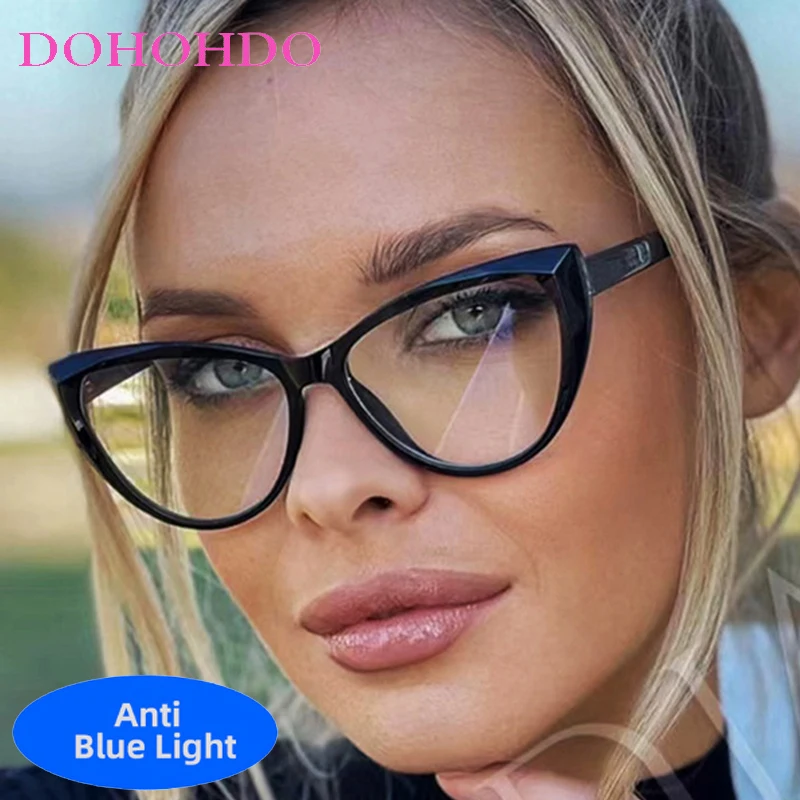 

Vintage Cat Eye Blue Light Blocking Glasses Women Trendy Brand Designers Optical Spectacle Computer Eyewear Unisex Lentes Очк