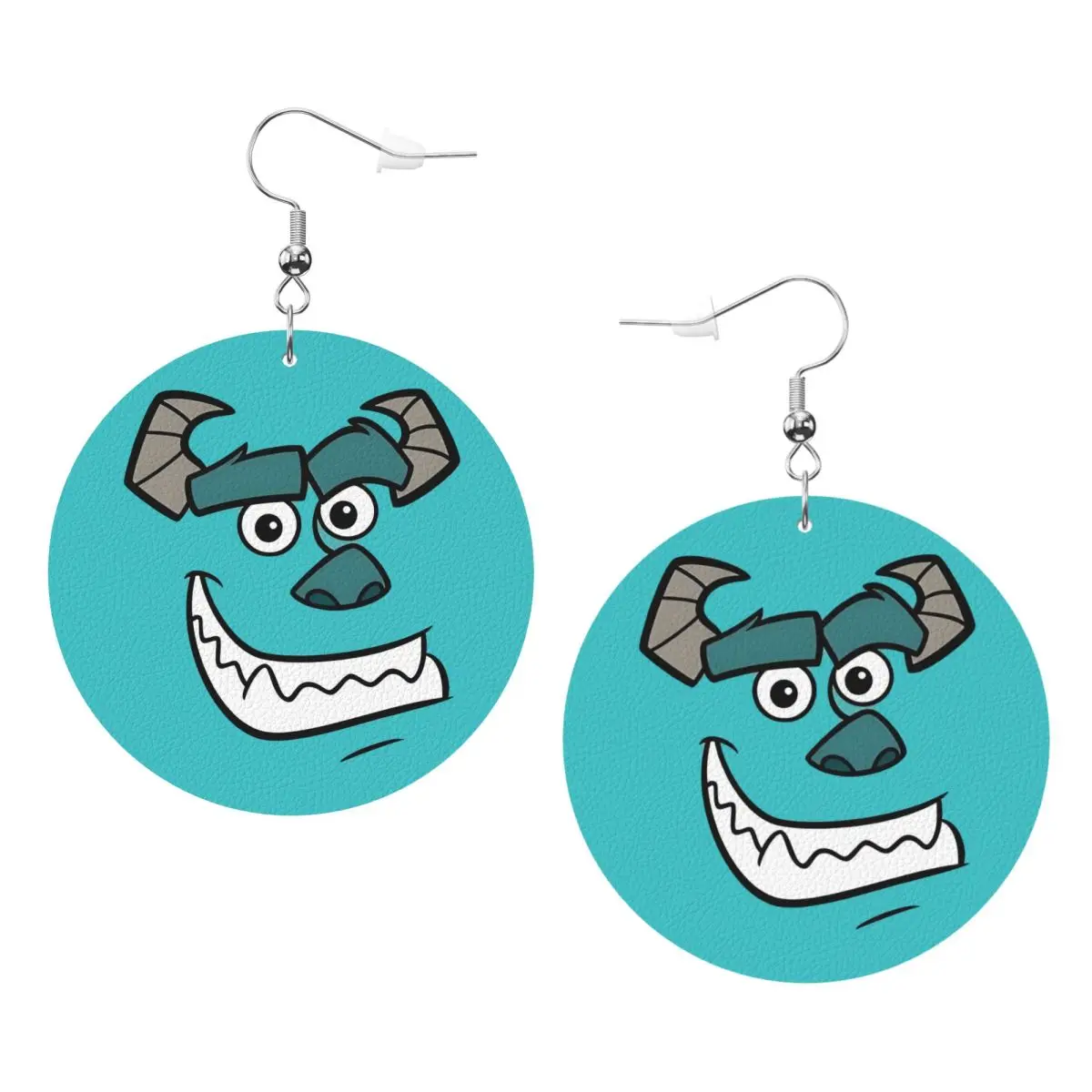 

Custom Drop Dangle Earrings Monsters University Leather Teardrop Earrings PVC Leather for Gifts Dainty Jewelry