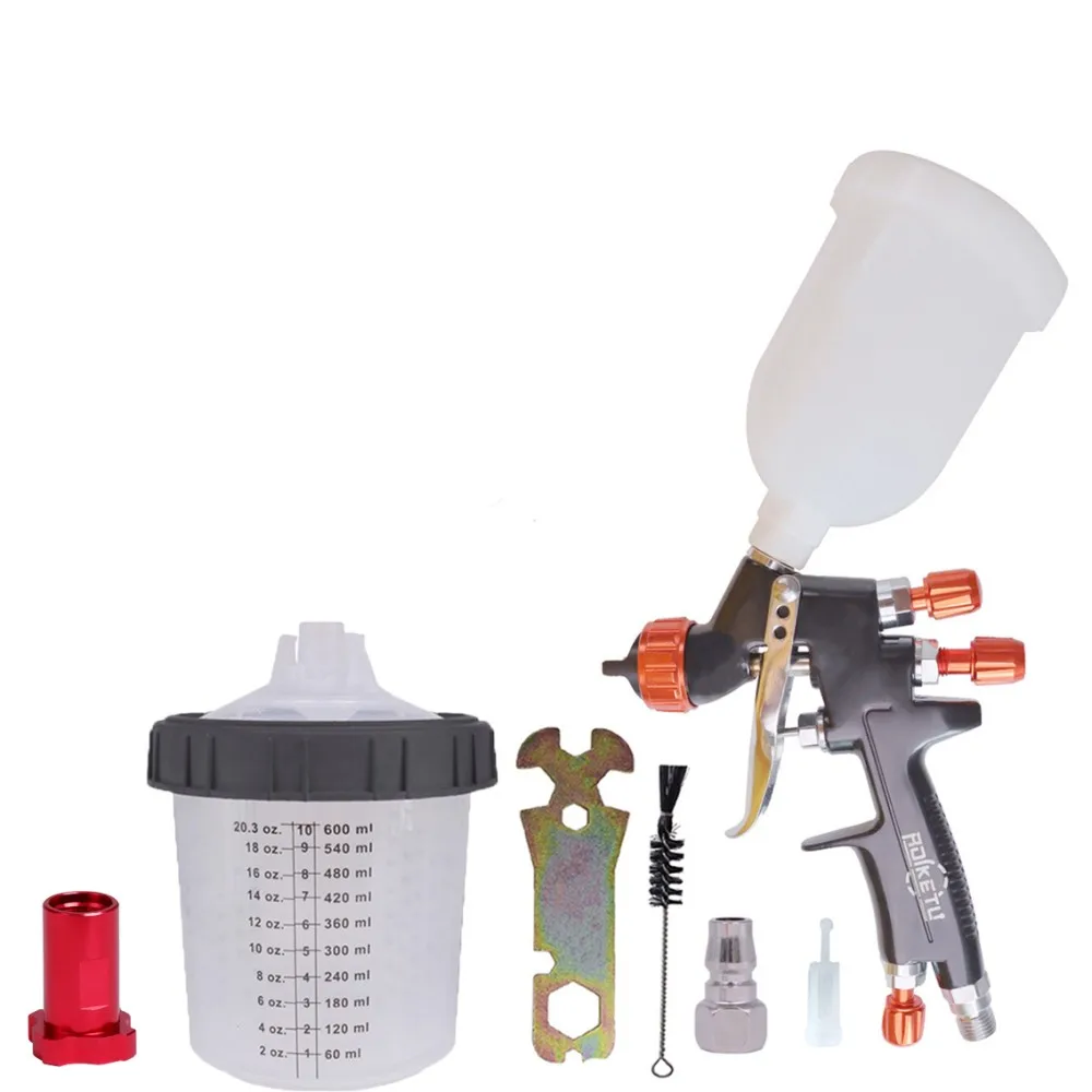 

Высокое качество 1,2 мм пистолет-распылитель профессиональный HVLP автомобильный воздушный ремонт краски автомобиля регулируемая гравитационная подача авто пневматический