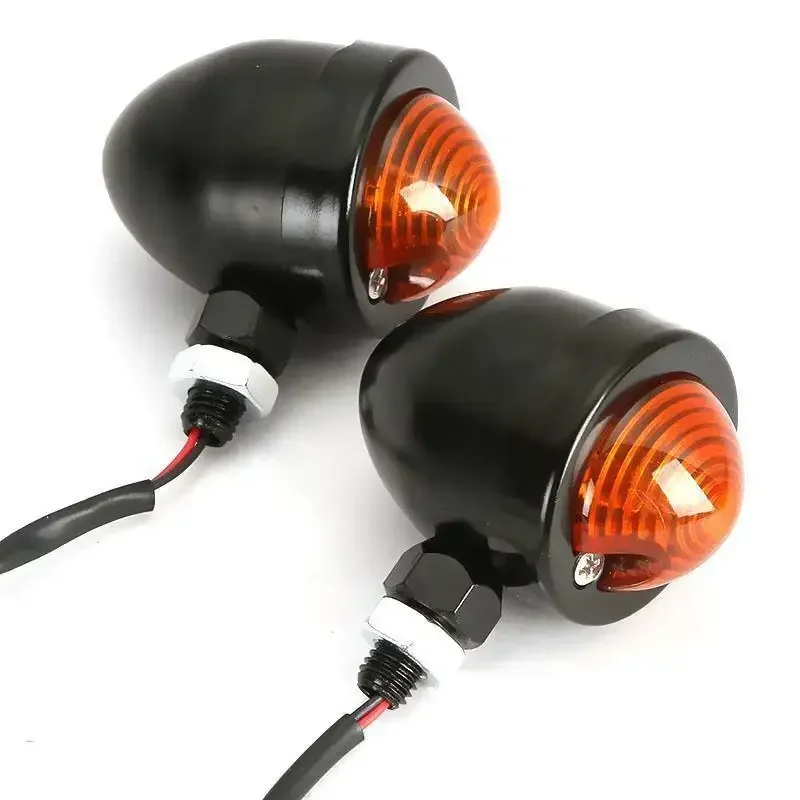 

Black Turn Signal For Cruiser Harley Sportster Dyna Chopper Old School Bobber XL