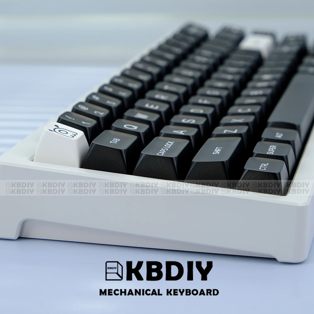 Kbdiy gmk wob schwarz keycap pbt double shot keycaps sa profil tasten kappen set iso enter 7u space bar für benutzer definierte mechanische tastatur – Detail 6