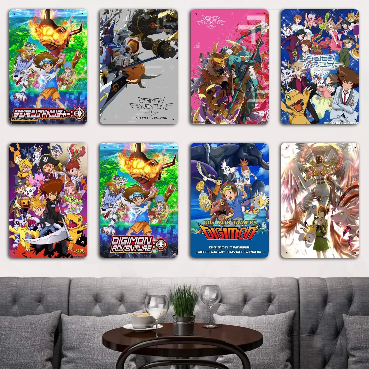 Anime Digimon Adventure poster Tin Plaques and Signs Wall Decor, Captain Poster, Vintage Decor, Bar, Pub, Club, Wall Decoration