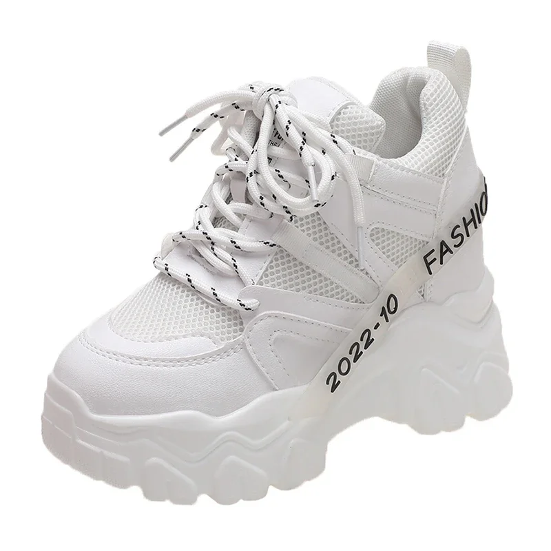 2021 primavera autunno moda donna Sneakers Chunky Mesh traspirante scarpe Casual tacchi a zeppa scarpe con plateau scarpe sportive da papà