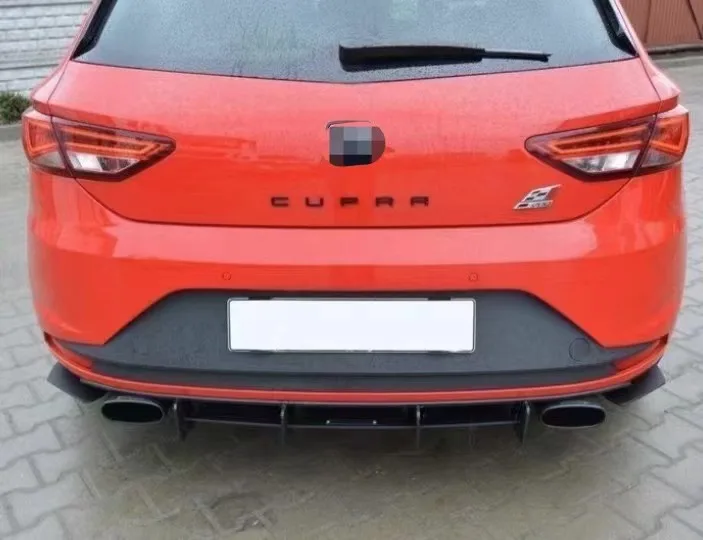 FOR SEAT LEON MK3 LEON III CUPRA REAR DIFFUSER & REAR SIDE SPLITTERS MAXTTON STYLE 4 FINS DIFFUSER TUNING 2012-2016 PREFACE