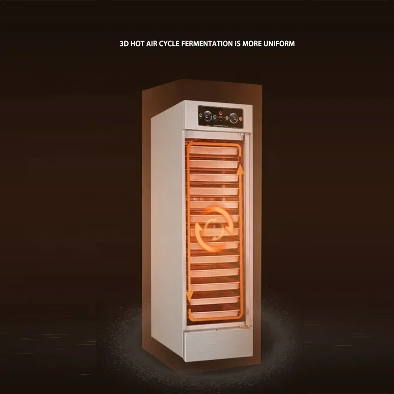 16 Trays Dough Proofer Bakery Machines Bread Fermentation Room with High-capacity Stainless Steel Body Electric Bread Proofer