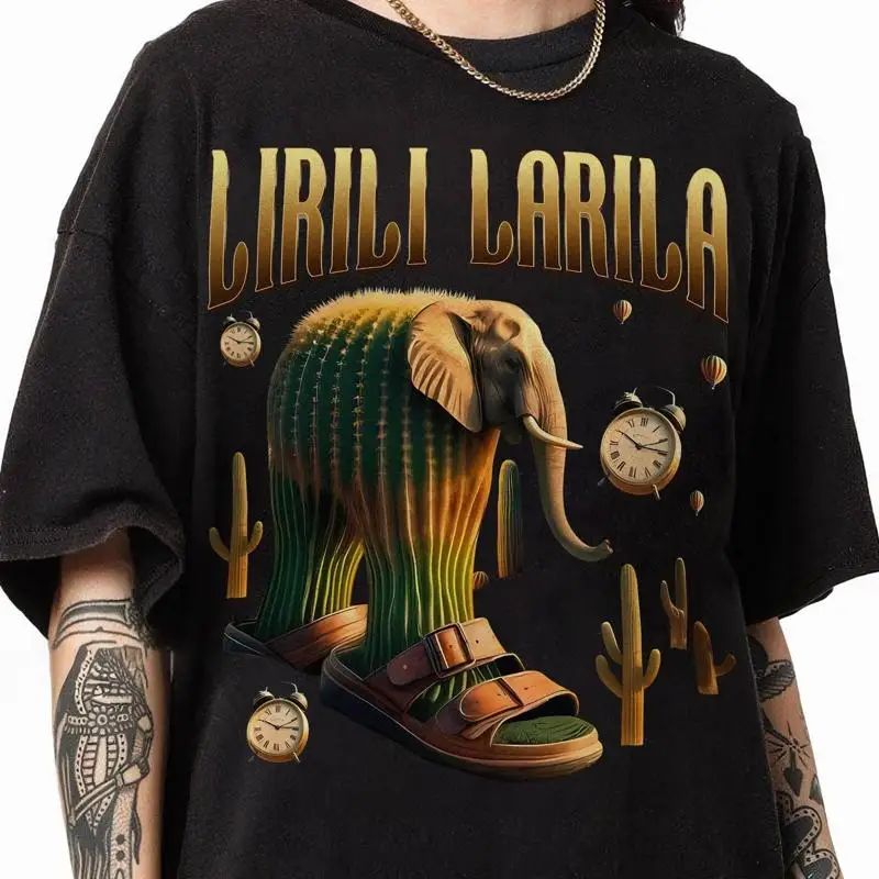 

Lirili Larila Funny T Shirt Italian Brainrot Meme Cactus El