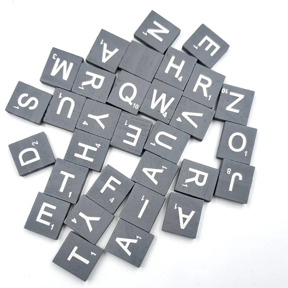 100 pezzi 2 confezioni blocchi di legno naturale fai da te alfabeto puzzle lettere set di apprendimento cubi di legno decorazioni artigianali per bambini trucioli di legno per bambini