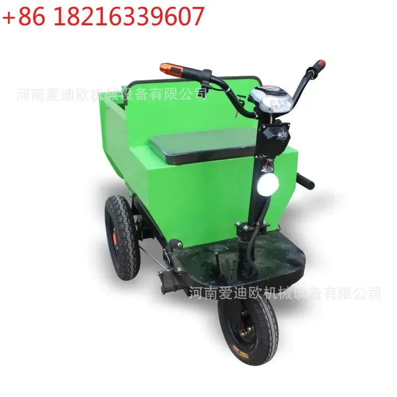 Small Electric Riding Concrete Gray Bucket Dump Truck Mini Cavalry Handling Turnover Loading Vehicle for Construction Site