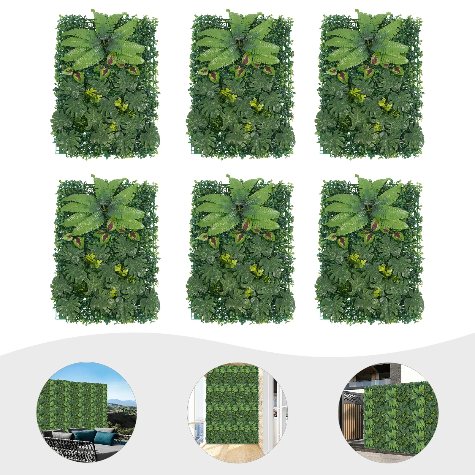 

6Pcs Greenery Walls Artificial Greenery Wall Rectangular Backdrop Leaves Wall Decor for Weddings Birthdays Celebrations