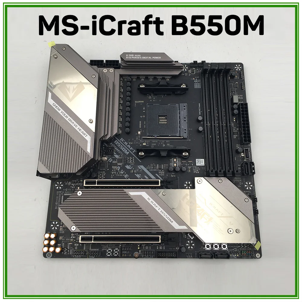 New B550 For MS-iCraft B550M For MAXSUN Desktop Computer Motherboard Socket AM4 NVME M.2 SATA SSD DDR4