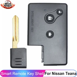 KEYECU 3 Buttons Smart Remote Key Case Fob For Nissan Teana With Small Key Replacement Cover (Old Model)