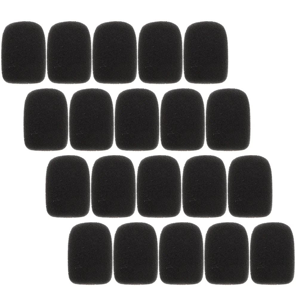 24 Pcs Standard Handheld Mic Cover Headset Microphone Covers Foam Supply Accessory Windscreen for Earphones