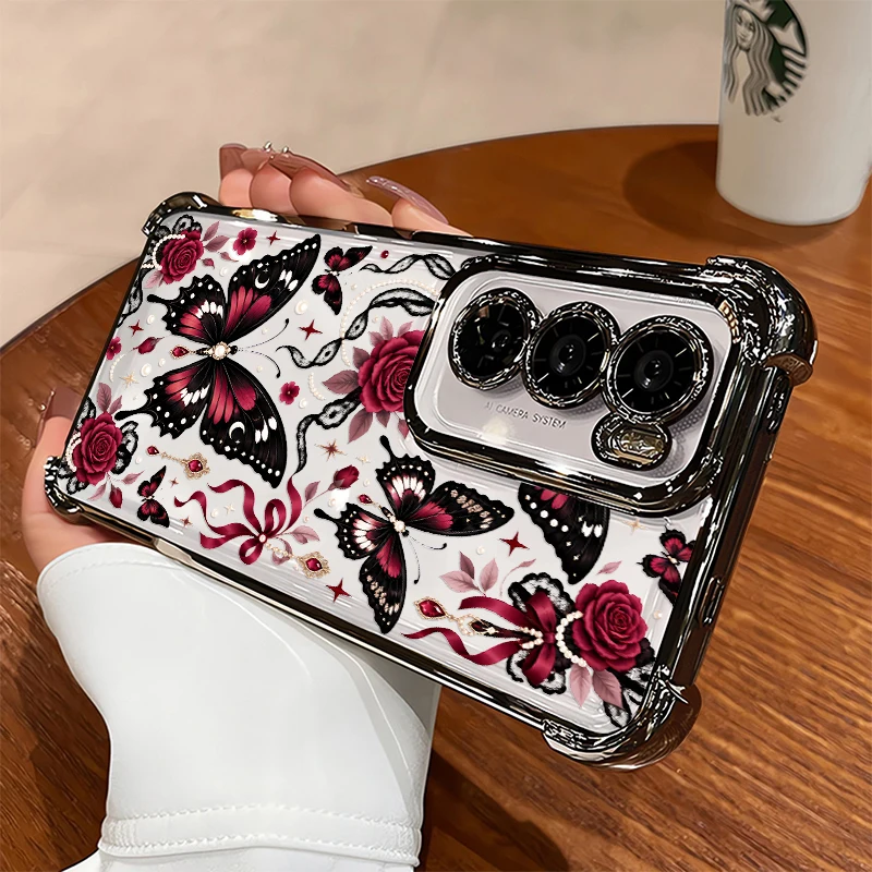 Phone Cases Realme - 나비 꽃무늬 OPPO Realme C100i C85